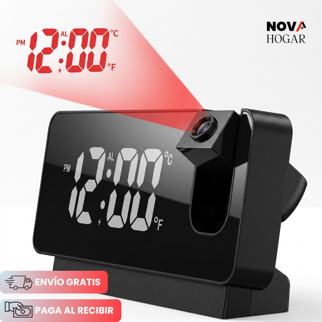ClearTime™ Reloj Proyector Con Pantalla LED Grande