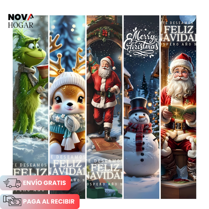 2x1 XmasCover™ Funda de Decoración Navideña para Puerta