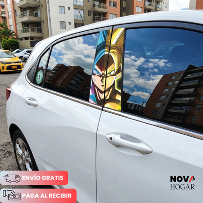 WrapPillar™ Set de Pegatinas Personalizados para el Pilar del Auto