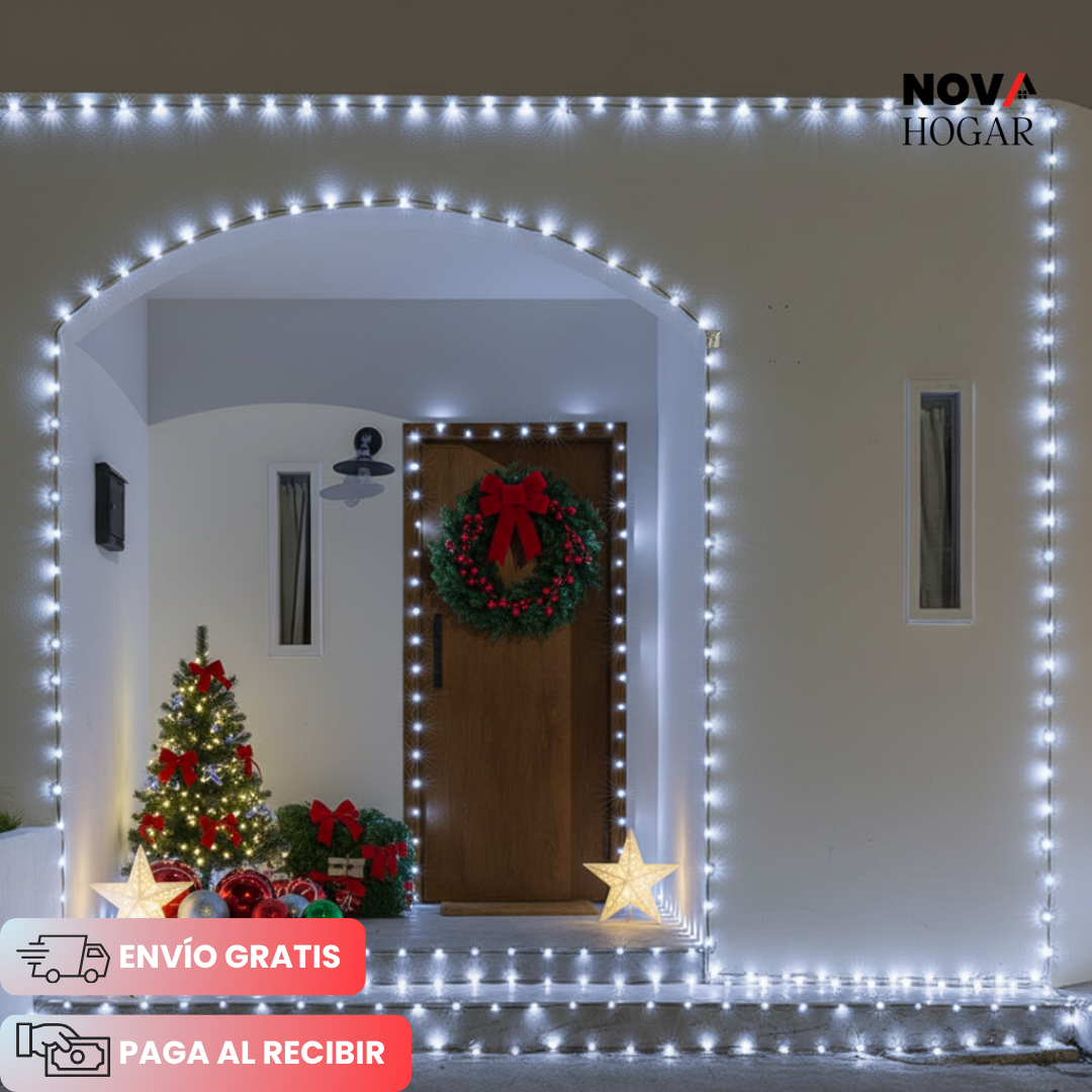SparkinJoy™ Cadeneta de 50 Metros de Luces Navideñas