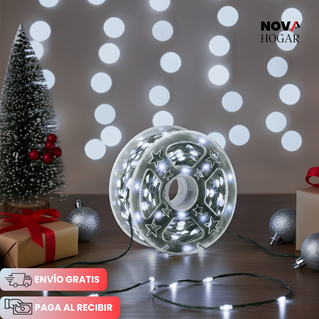 SparkJoy™ Cadeneta de 100 Metros de Luces Navideñas