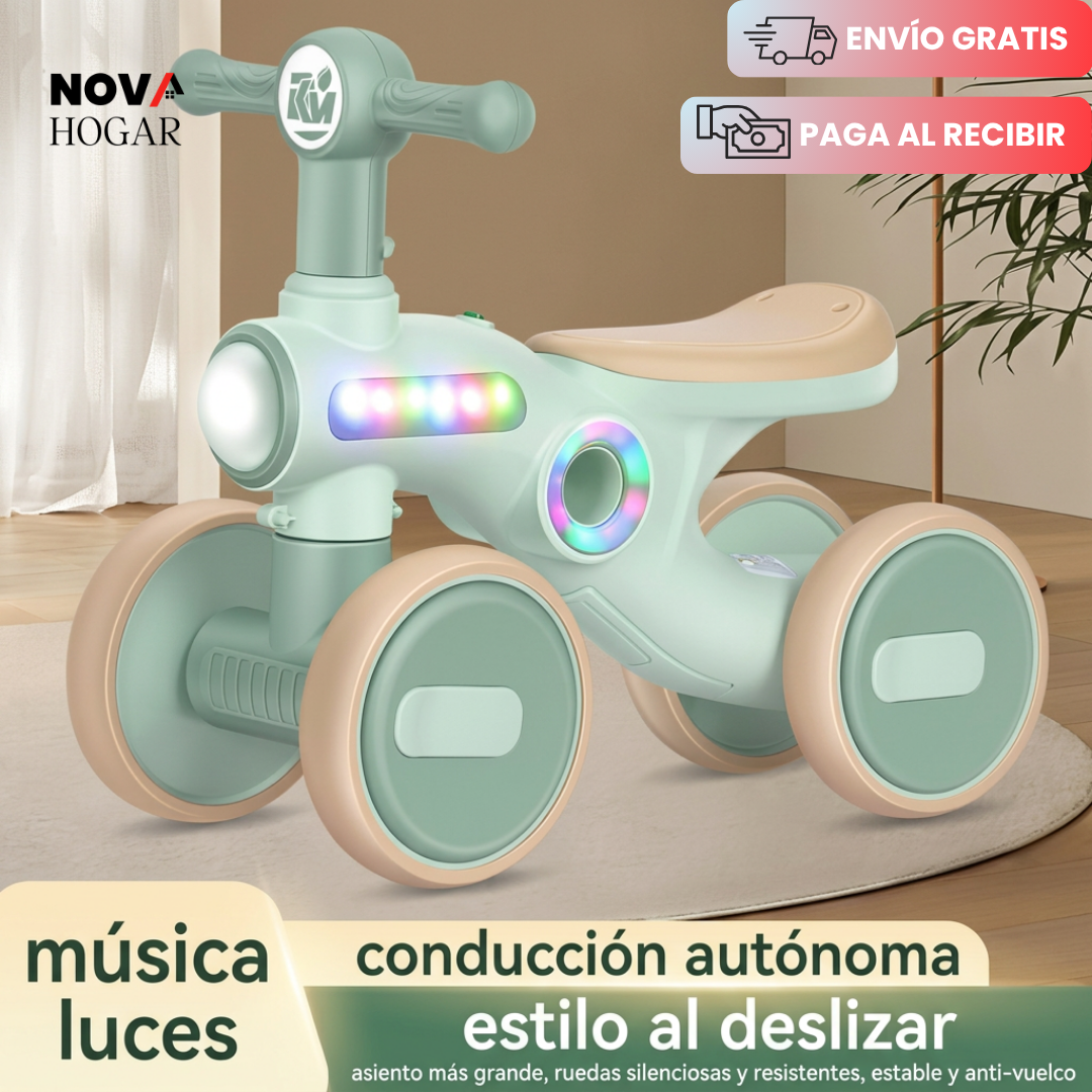 GlowRide™ Bicicleta de Equilibrio Musical Con Luces