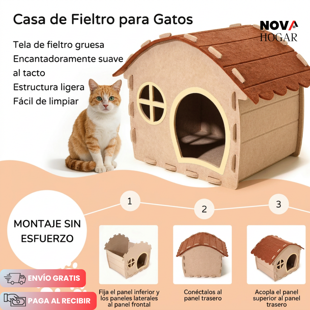 PetHaven™ Cabaña Confortable para Mascotas