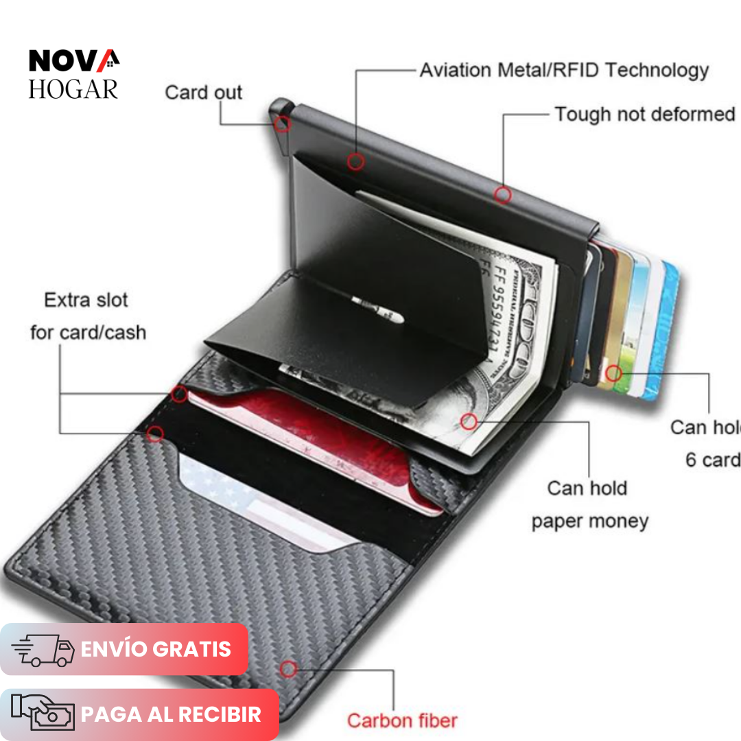 StealthCard™ Billetera Ultra-Delgada con Protección de Tarjetas RFID