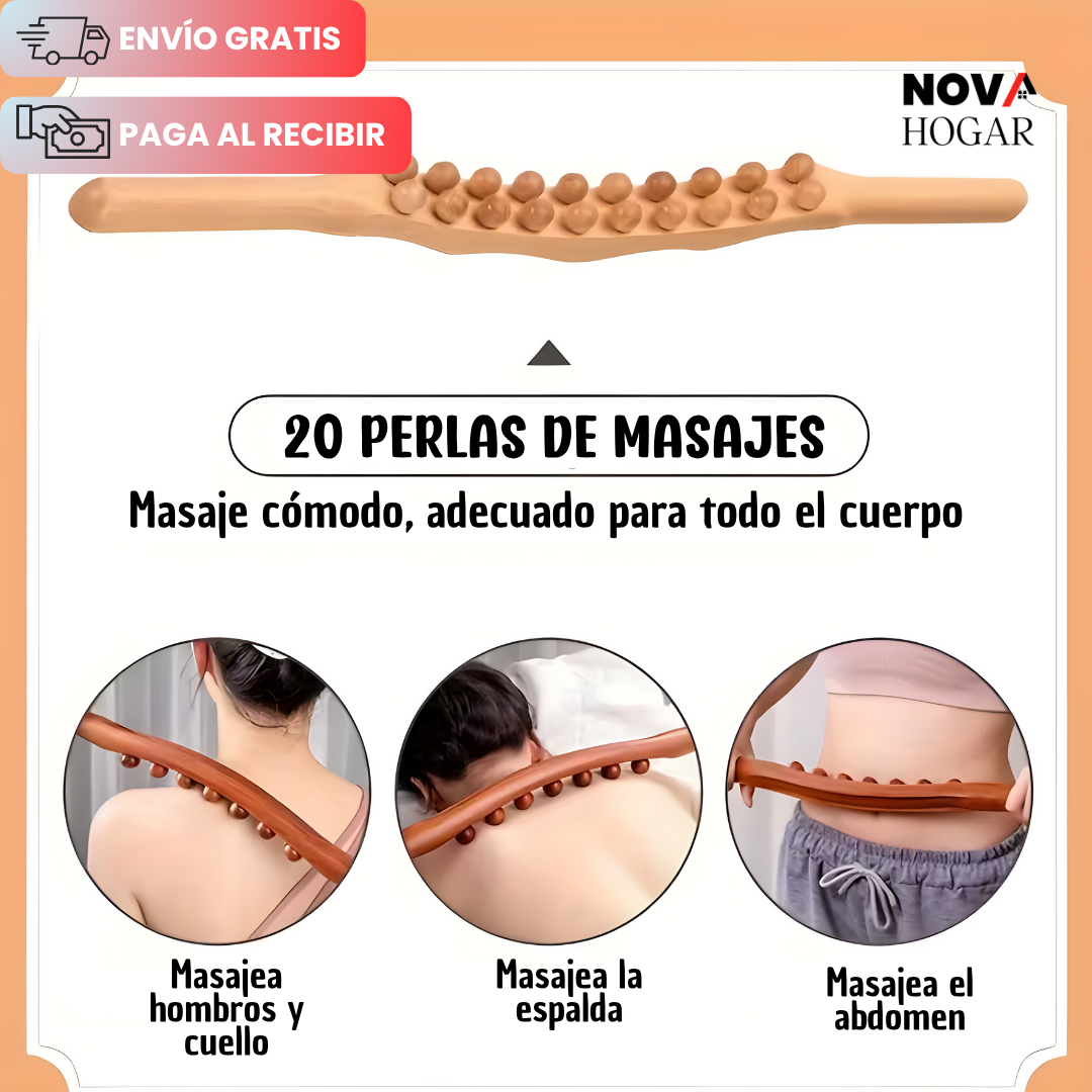 WoodSculpt™ Rodillo GuaSha Masajeador Corporal