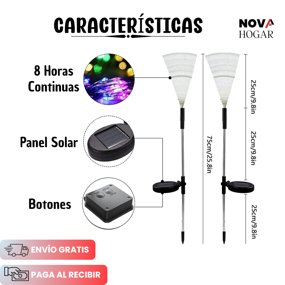 2x1 StarBloom™ Luces Solares de Fuegos Artificiales