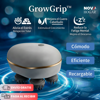 GrowGrip™ Masajeador Inteligente de Cuero Cabelludo