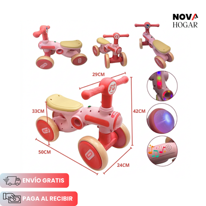 GlowRide™ Bicicleta de Equilibrio Musical Con Luces