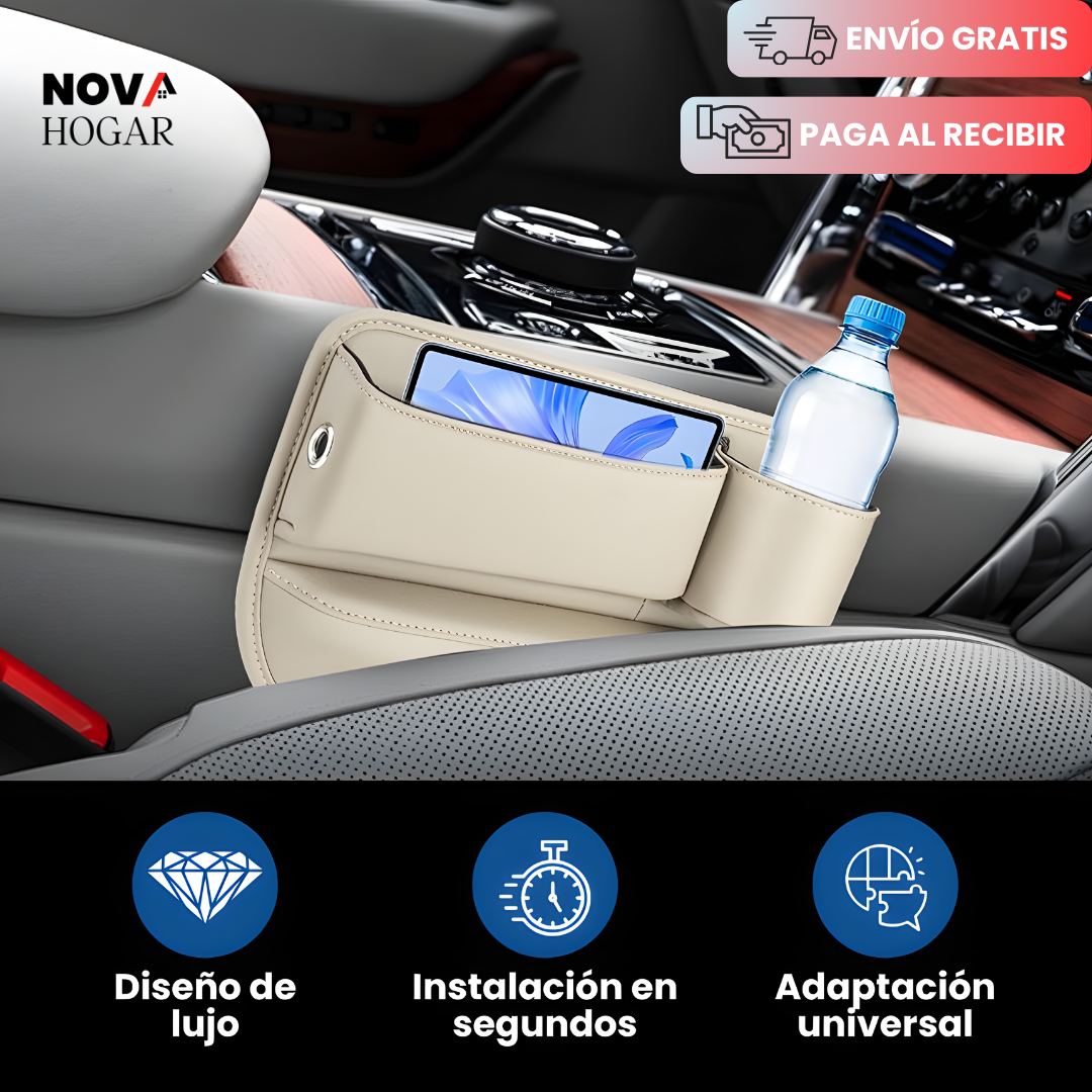 2x1 LuxeGap™ Organizador De Cuero Para Asiento de Auto