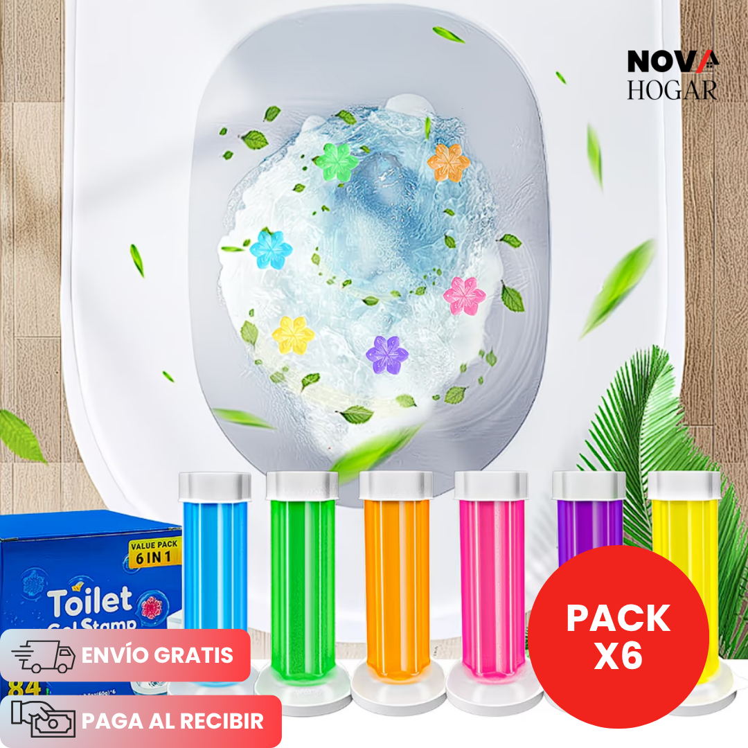 FreshBloom™ Pack x6 Sellos De Gel Floral Limpiador De Inodoros
