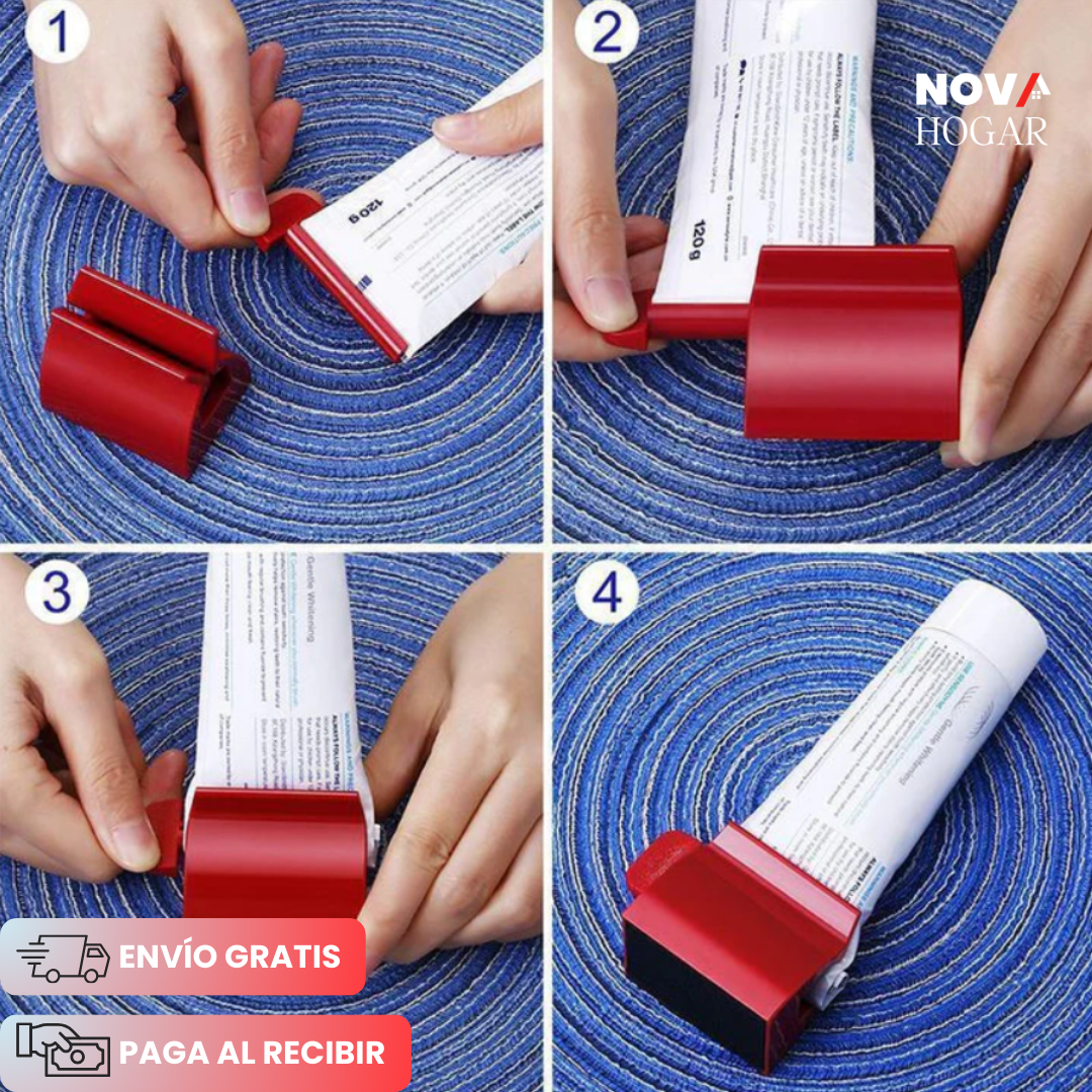 2x1 RollUpEase™ Exprimidor de Crema Dental Giratorio