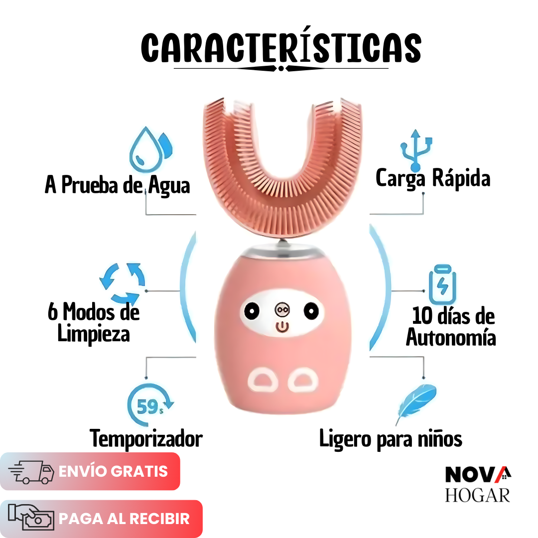 KidShine™ Cepillo Ultrasónico de Dientes para Niños
