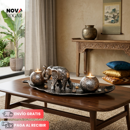 LuckySpirit™ Centro de Mesa Elefante de Buena Suerte
