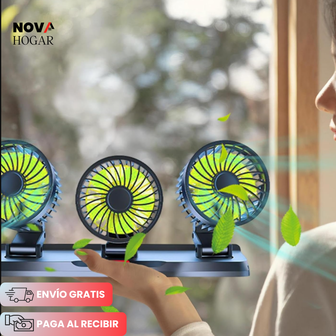 BreezeRide™ Ventilador Triple para Vehiculos