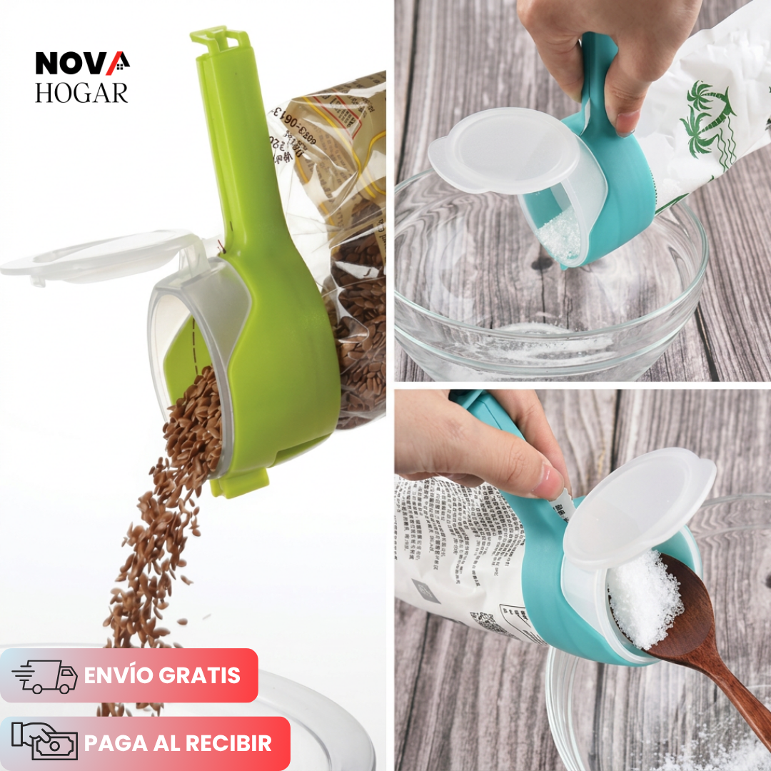 3x1 FreshPour™ Clips Selladores de Bolsas Con Boquilla