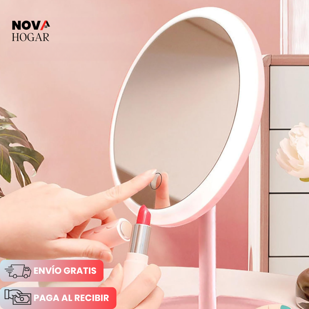 GlamLit™ Espejo de Maquillaje con Iluminación LED