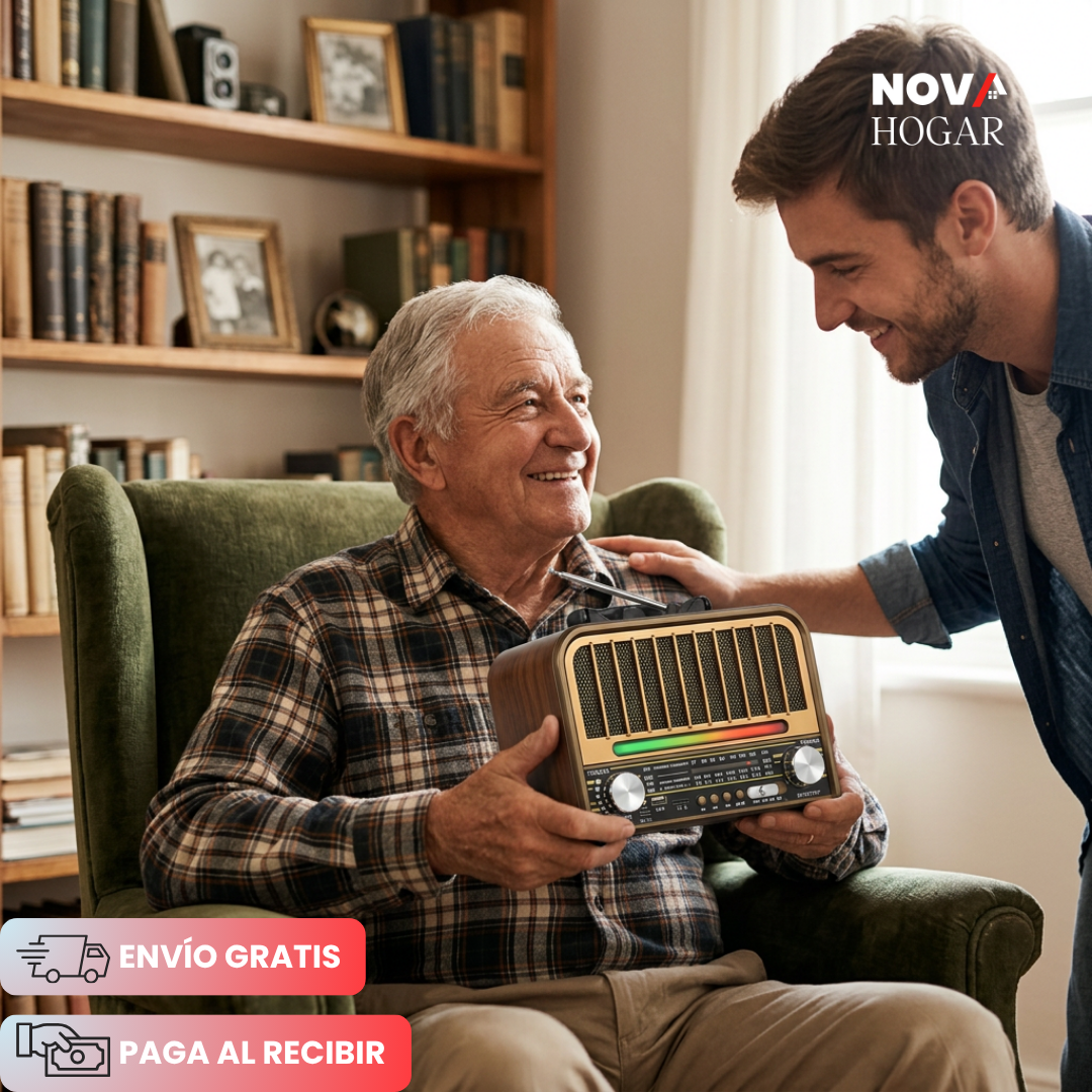 GoldenAge™ Radio Parlante Vintage Con Bluetooth
