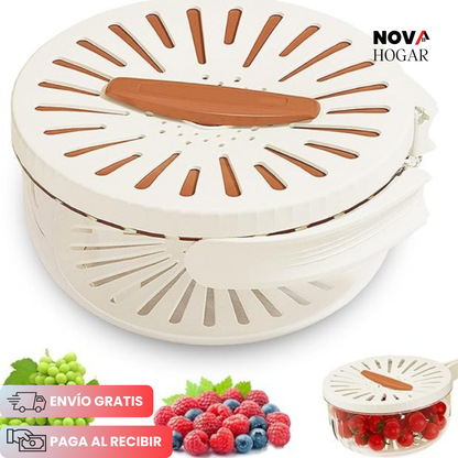 QuickDrain™ Envase con Escurridor 2 en 1