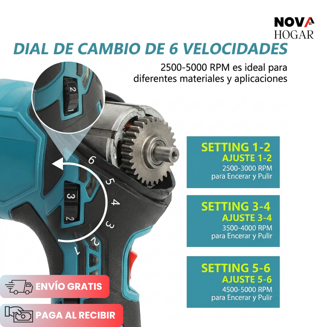 OrbitBuff™ Máquina Pulishadora Profesional Inalámbrica.