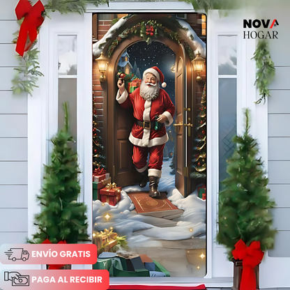 2x1 XmasCover™ Funda de Decoración Navideña para Puerta