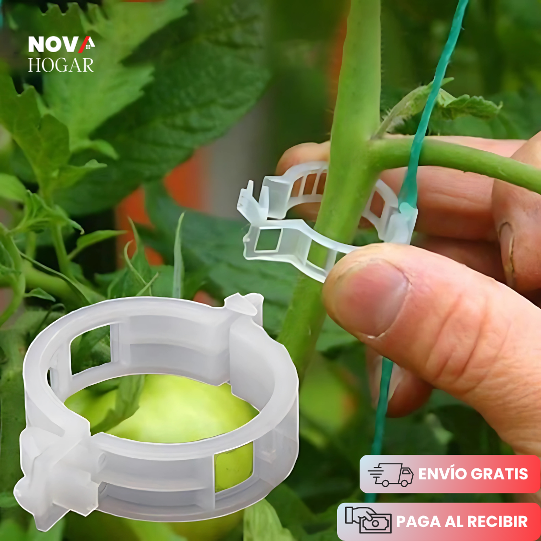 EcoClip™ Pack x100 Clips Plásticos Reutilizables para Plantas