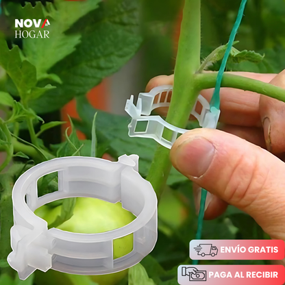 EcoClip™ Pack x100 Clips Plásticos Reutilizables para Plantas