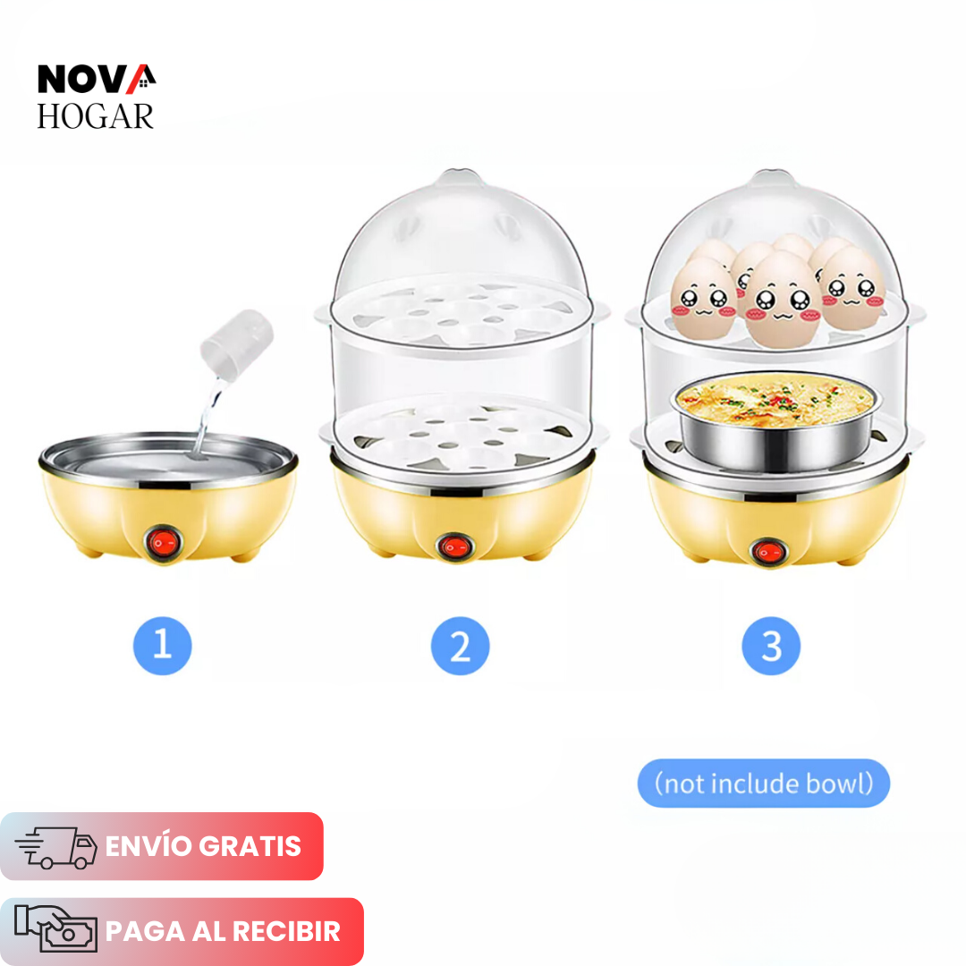 SteamEgg™ 2.0 Hervidor de Huevos Eléctrico 2 Niveles
