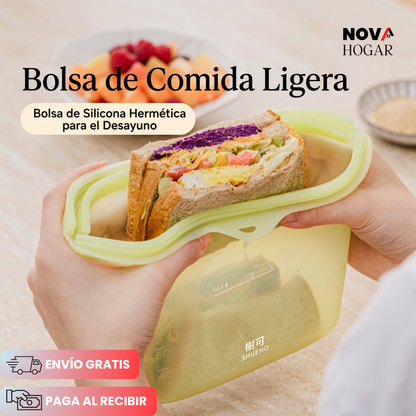 2x1 FreshLocker™ Bolsa Hermética de 1000ml en Silicon para Alimentos