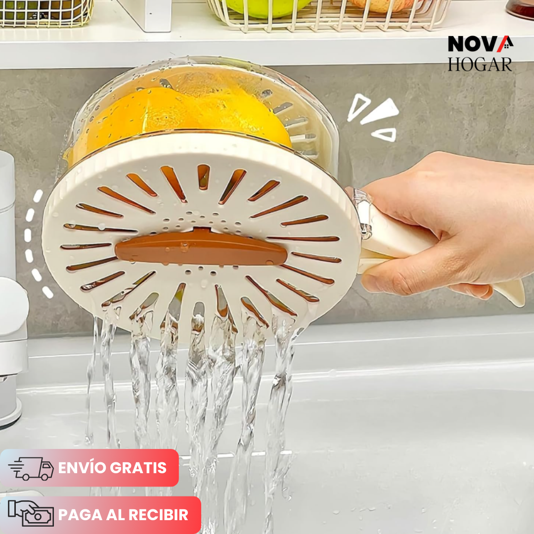 QuickDrain™ Envase con Escurridor 2 en 1