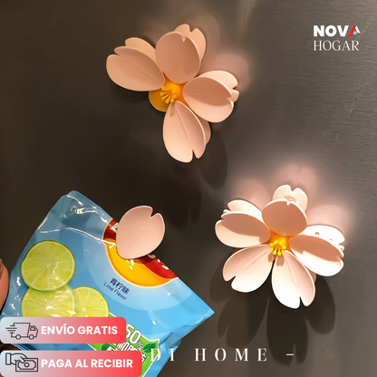 2x1 SakuraClip™ Clip Magnético Floral para Sellar Bolsas
