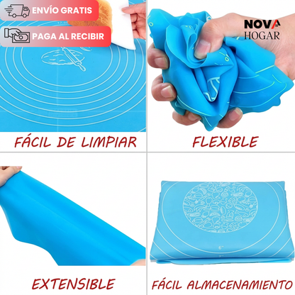 2x1 BakePad™ Alfombrilla Antiadherente para Amasado 40x50cm
