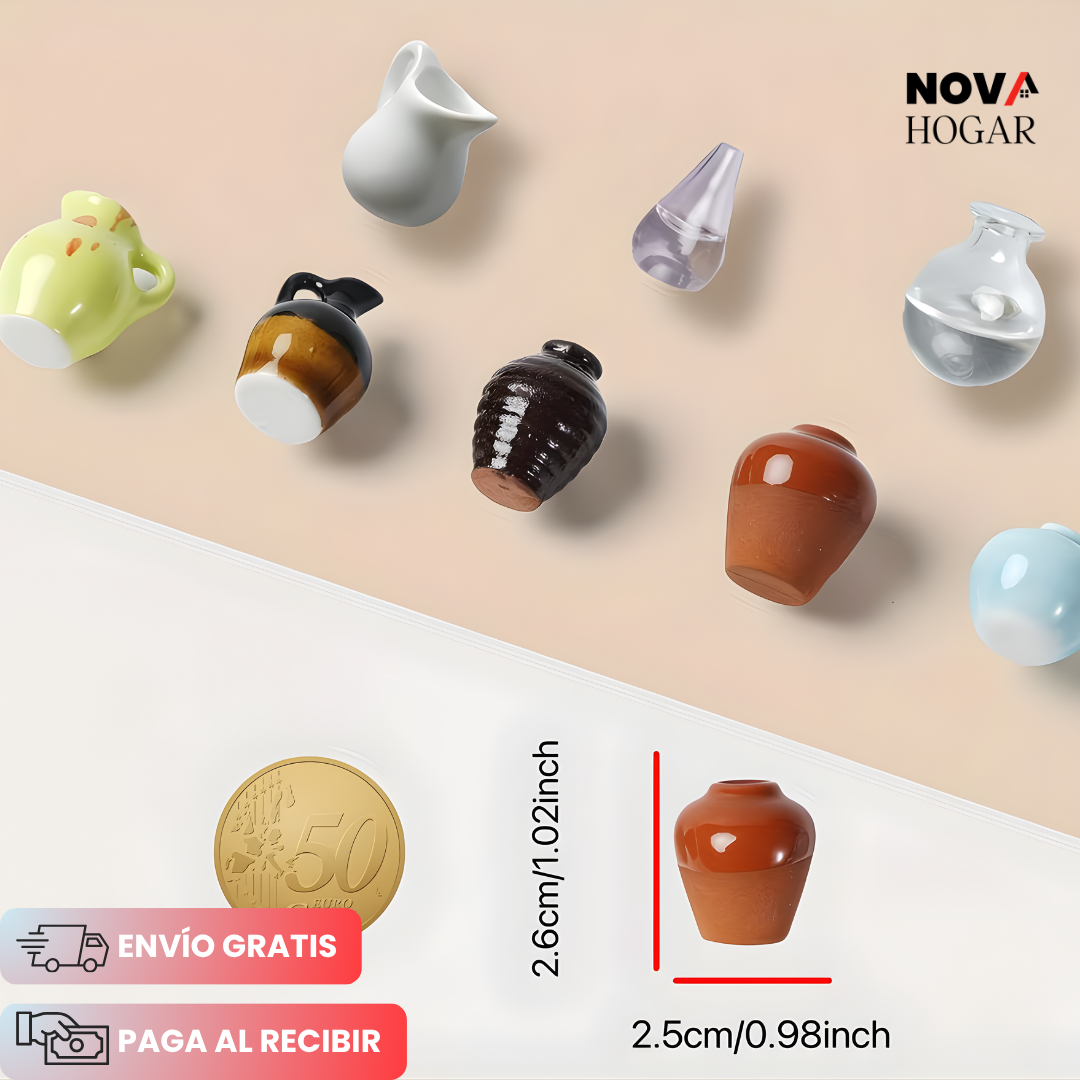 PetitVase™ Set x8 Hermosos Mini Floreros Magnético