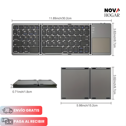 FlexType™ Teclado Plegable e Inalámbrico con Panel Táctil