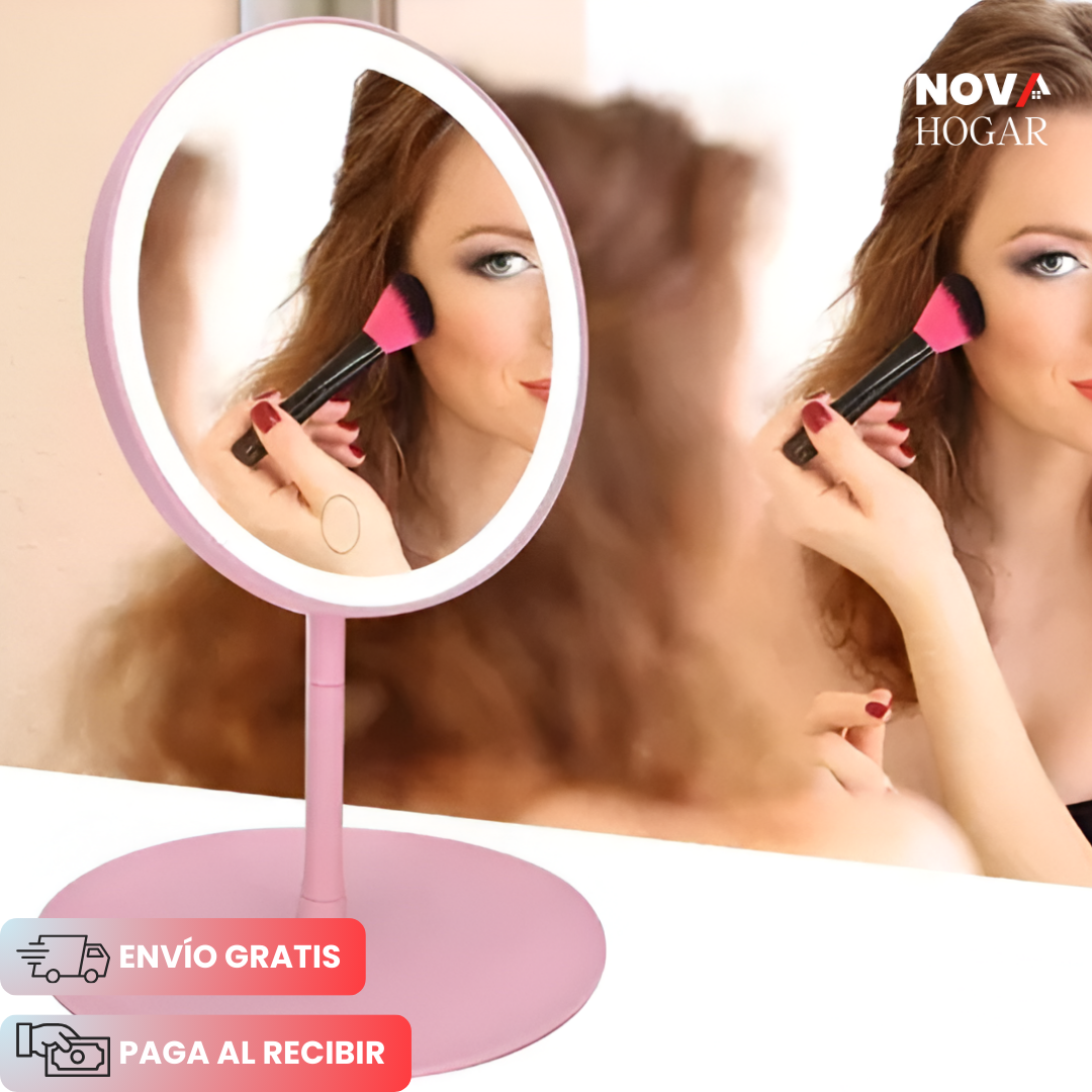 GlamLit™ Espejo de Maquillaje con Iluminación LED