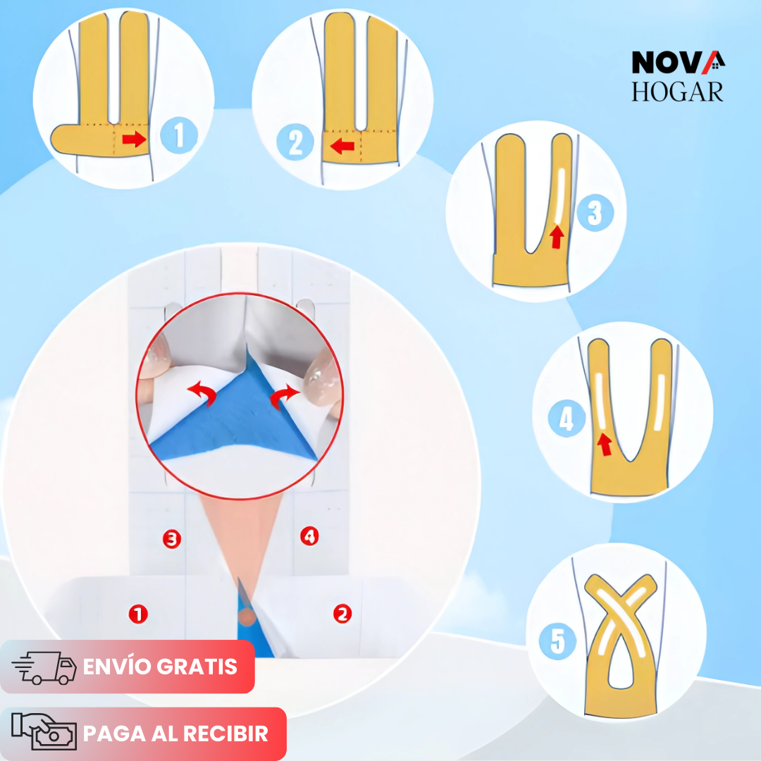 Pack X10 FlexiKnee™ Cinta Kinesiológica Precortada