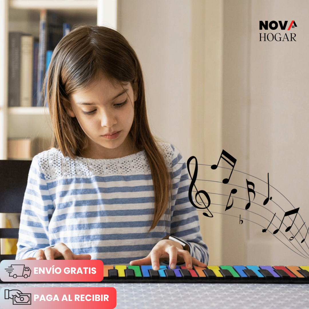 RollNPlay™ Teclado Musical Enrollable para Niños