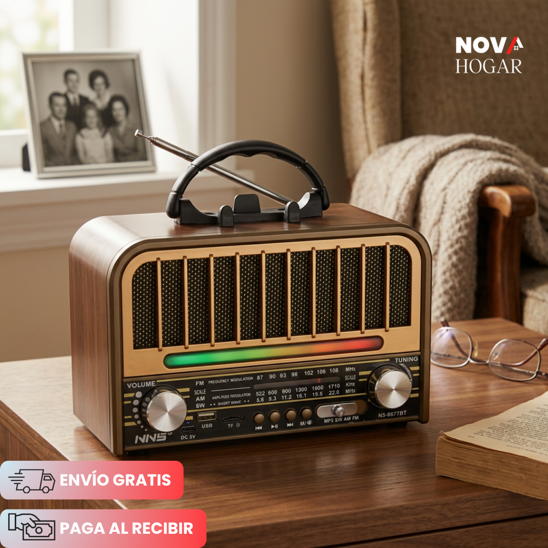 GoldenAge™ Radio Parlante Vintage Con Bluetooth