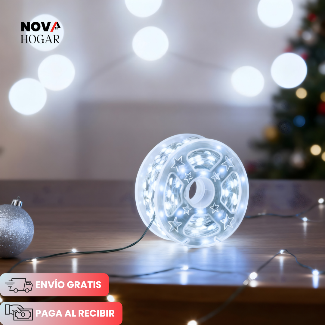 SparkinJoy™ Cadeneta de 50 Metros de Luces Navideñas