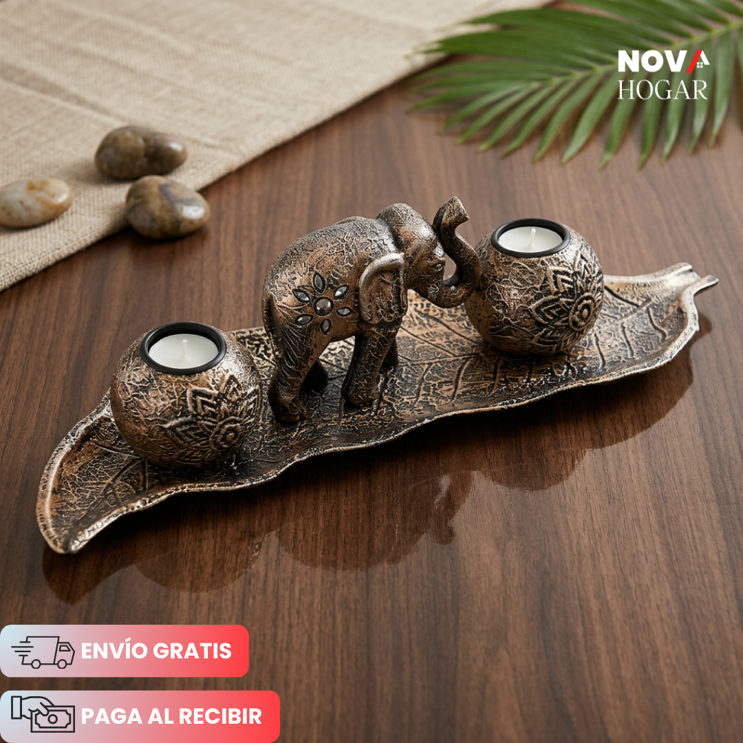 LuckySpirit™ Centro de Mesa Elefante de Buena Suerte