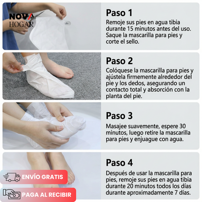2x1 NaturePeel™ Mascarilla Exfoliante De Pies