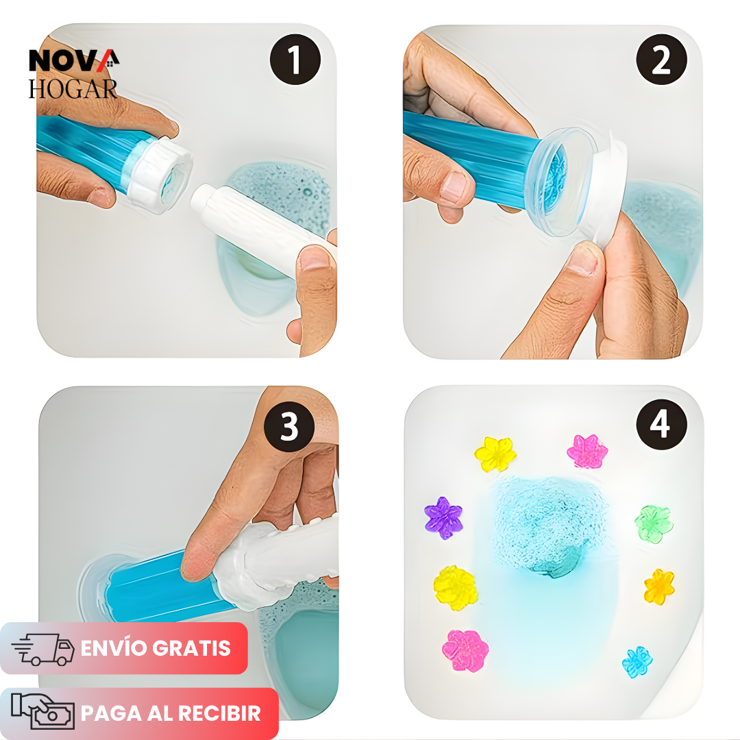 FreshBloom™ Pack x6 Sellos De Gel Floral Limpiador De Inodoros