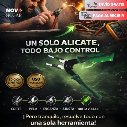 VoltGuard™ Alicate 6 En 1 Con Probador Integrado