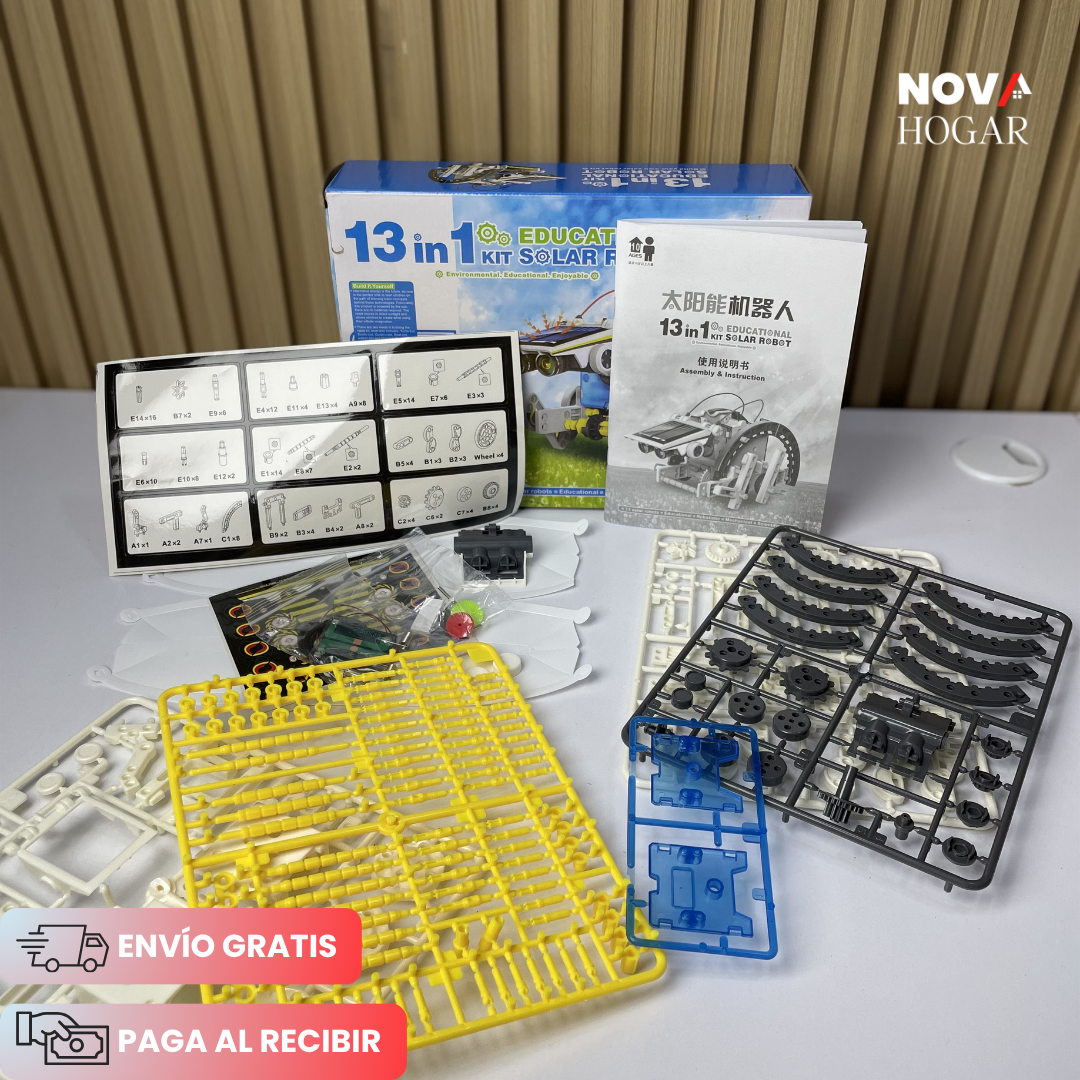 SolarBots™ Set de Robot Solar Educativo 13 en 1