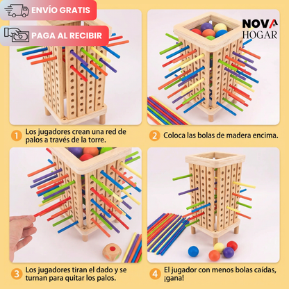 TumbleTower™ Juego de Madera Educativo para Niños