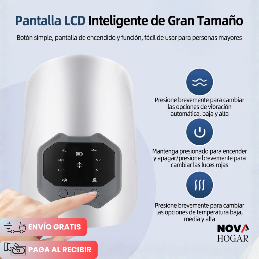 OrthoPulse™ Rodillera Masajeador con Calor y Vibración