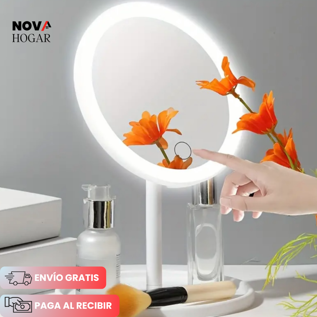 GlamLit™ Espejo de Maquillaje con Iluminación LED