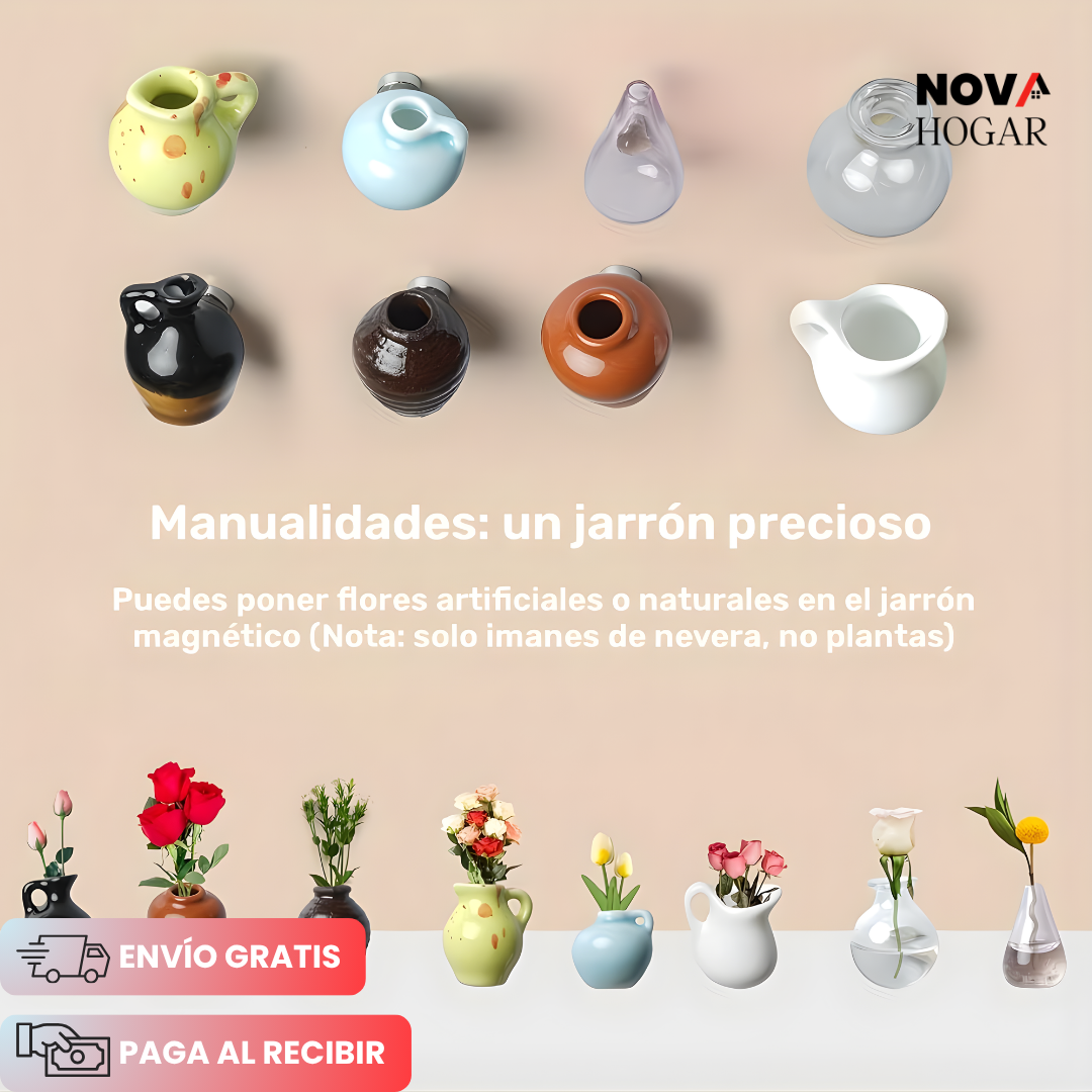 PetitVase™ Set x8 Hermosos Mini Floreros Magnético