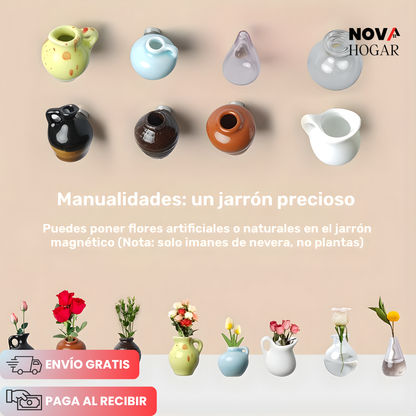 PetitVase™ Set x8 Hermosos Mini Floreros Magnético