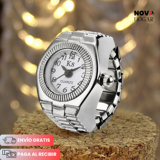 LuxeTick™ Elegante Reloj Anillo de Estilo Atemporal