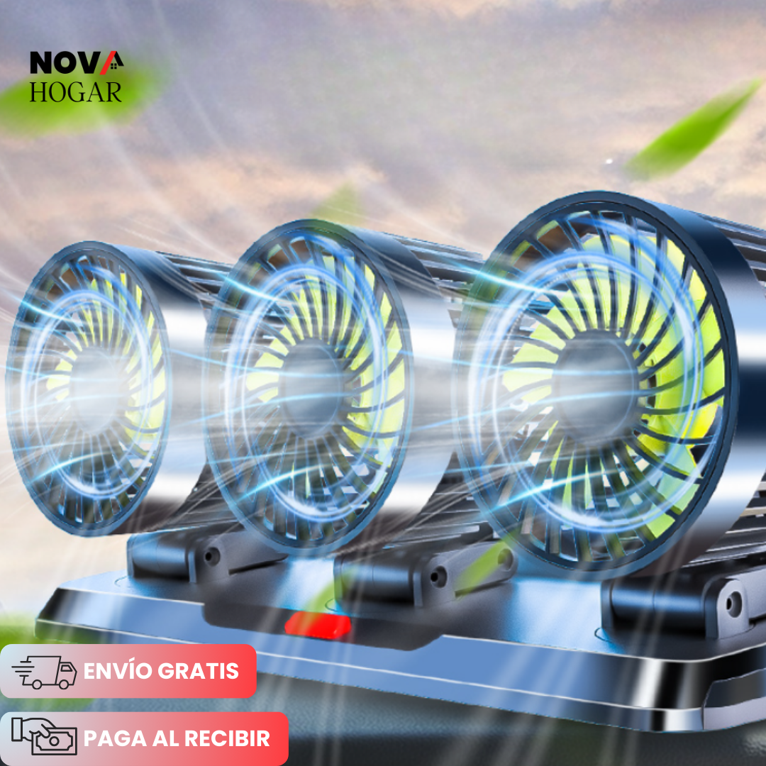 BreezeRide™ Ventilador Triple para Vehiculos